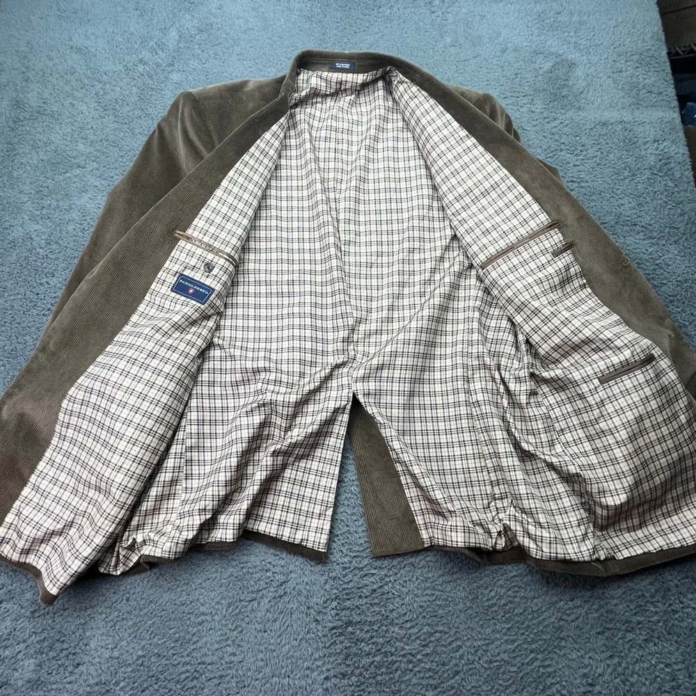Saddlebred Brown Corduroy Blazer Mens 50L Long Two Button‎ Sport Coat Jacket